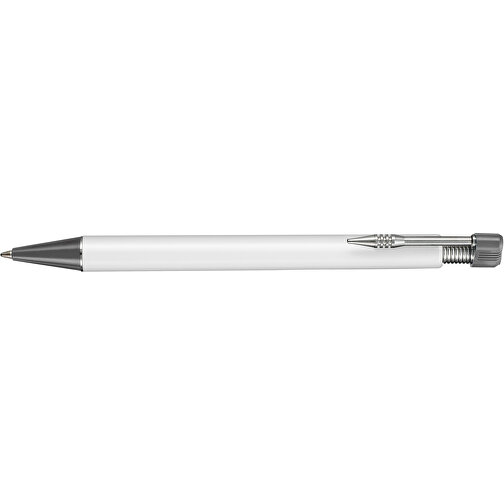 Kugelschreiber EMPIRE , Ritter-Pen, steingrau/weiß, ABS-Kunststoff, 14,50cm (Länge), Bild 3