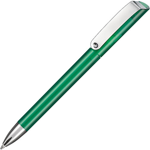 Kugelschreiber GLOSSY TRANSPARENT , Ritter-Pen, grün-transparent, ABS-Kunststoff, 14,20cm (Länge), Bild 2