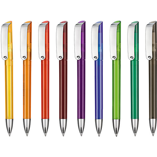 Kugelschreiber GLOSSY TRANSPARENT , Ritter-Pen, grün-transparent, ABS-Kunststoff, 14,20cm (Länge), Bild 4