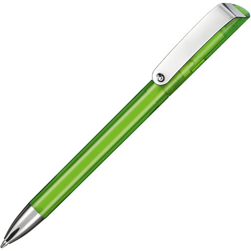 Kugelschreiber GLOSSY TRANSPARENT , Ritter-Pen, gras-transparent-grün, ABS-Kunststoff, 14,20cm (Länge), Bild 2