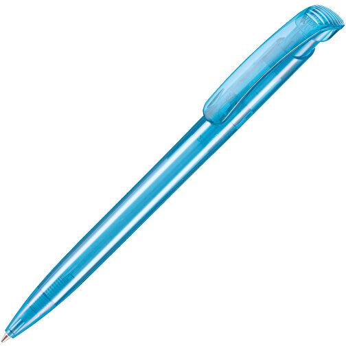 Kugelschreiber CLEAR TRANSPARENT , Ritter-Pen, karibikblau, ABS-Kunststoff, 14,80cm (Länge), Bild 2