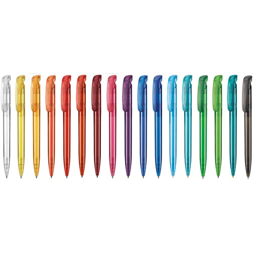 Kugelschreiber CLEAR TRANSPARENT , Ritter-Pen, karibikblau, ABS-Kunststoff, 14,80cm (Länge), Bild 4