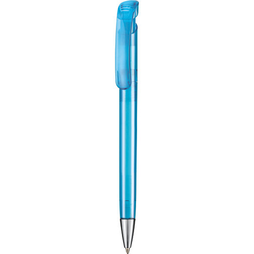 Kugelschreiber BONITA TRANSPARENT , Ritter-Pen, karibikblau, ABS-Kunststoff, 14,80cm (Länge), Bild 1