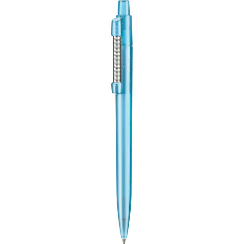 Kugelschreiber STRONG TRANSPARENT , Ritter-Pen, karibic-blau, ABS u. Metall, 14,60cm (Länge), Bild 1