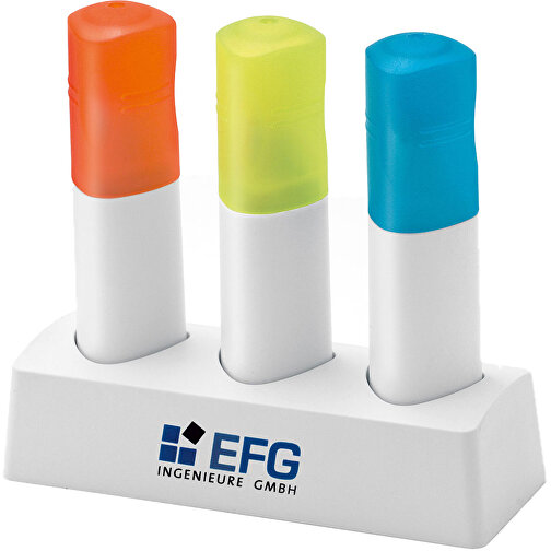 Textmarker MINISSIMO SET , Ritter-Pen, grün-gelb-orange, ABS/PP-Kunststoff, 8,00cm (Länge), Bild 1