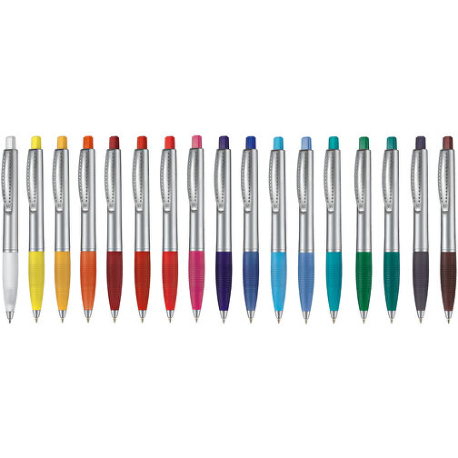 Kugelschreiber CLUB SILVER , Ritter-Pen, ocean-blau-frost/silber, ABS-Kunststoff, 14,20cm (Länge), Bild 2