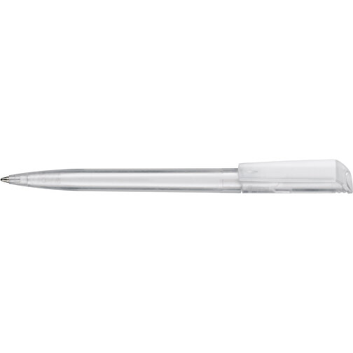 Kugelschreiber FLIP TRANSPARENT , Ritter-Pen, weiß, ABS-Kunststoff, 14,00cm (Länge), Bild 3