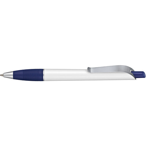 Kugelschreiber Bond , Ritter-Pen, nacht-blau/weiss, ABS-Kunststoff, 14,30cm (Länge), Bild 3