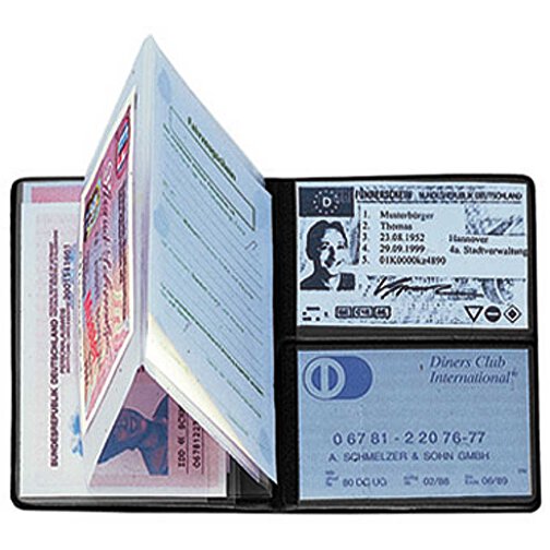 CreativDesign Tarjeta de identidad de bolsillo 'Euro' Arizona Foil Negro con inserción, Imagen 2
