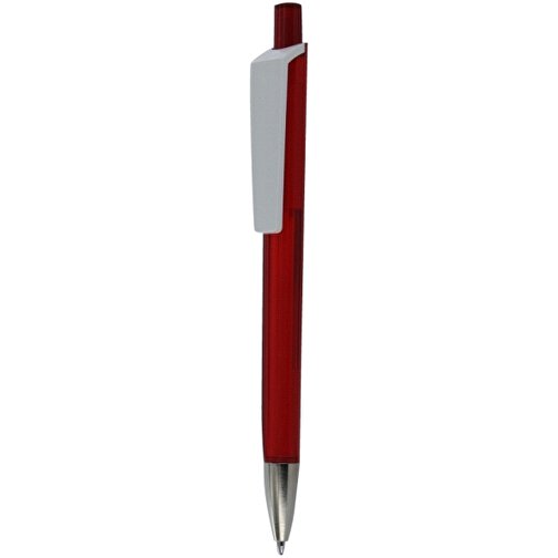 Kugelschreiber Tri-Star Transparent S , Ritter-Pen, kirsch-rot, ABS-Kunststoff, 14,00cm (Länge), Bild 1