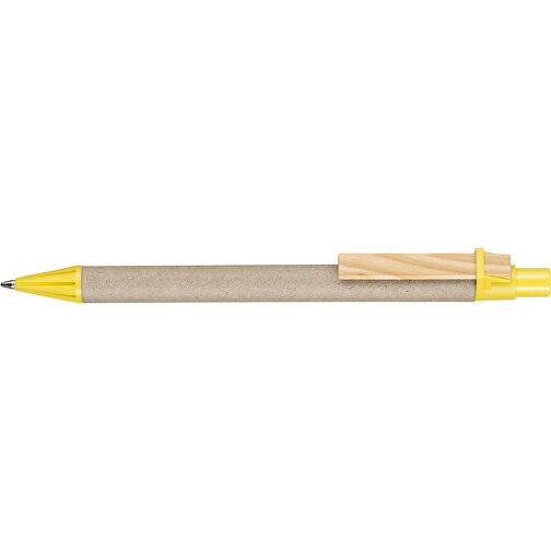 Kugelschreiber CARTON I , Ritter-Pen, zitronen-gelb, Pappe, Holz, ABS, 14,10cm (Länge), Bild 3