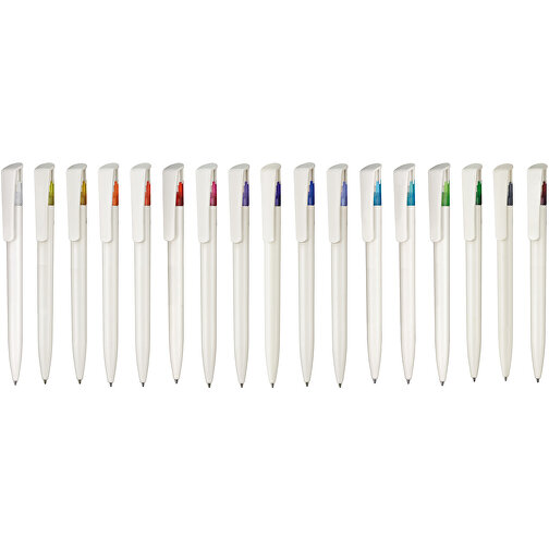 Kugelschreiber BIO-STAR , Ritter-Pen, weiß, Cellulose-Kunststoff, ABS, 14,70cm (Länge), Bild 4
