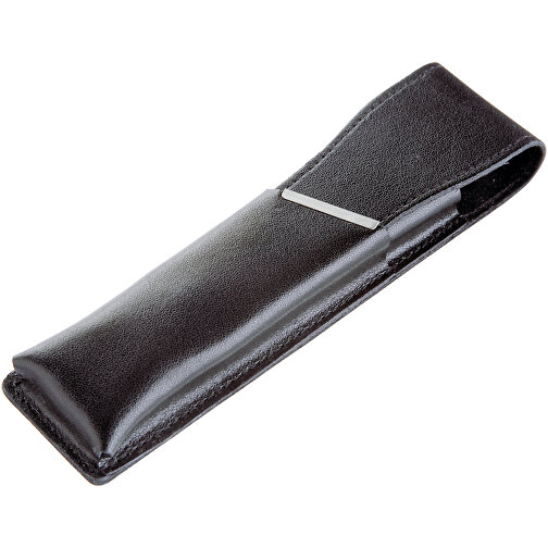 LEDERETUI , uma, schwarz, Leder, 15,00cm (Länge), Bild 1