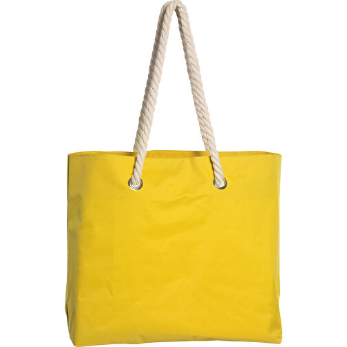 Strandtasche CAPRI , gelb, 300D Polyester, 45,00cm x 35,00cm x 18,00cm (Länge x Höhe x Breite), Bild 1