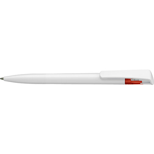 Kugelschreiber All-Star SF , Ritter-Pen, feuer-rot/weiß, ABS-Kunststoff, 14,70cm (Länge), Bild 3