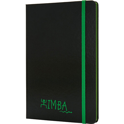Deluxe Hardcover A5 Notizbuch Mit Coloriertem Beschnitt, Grün , grün, Papier, 1,50cm x 21,30cm (Länge x Höhe), Bild 2
