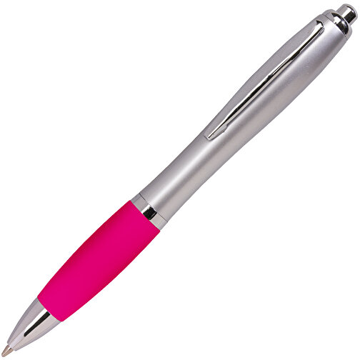 Kugelschreiber SWAY , magenta, silber, Kunststoff / Stahl, 14,00cm (Länge), Bild 2