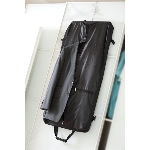 Kleidersack SMOKING , schwarz, 600D Polyester, 110,00cm x 6,00cm x 55,00cm (Länge x Höhe x Breite), Bild 3