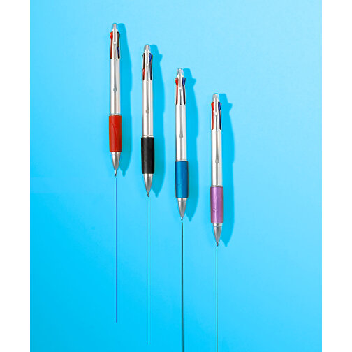 Kugelschreiber Aus Kunststoff Chloë , blau, Plastik, Kautschuk, , Bild 4