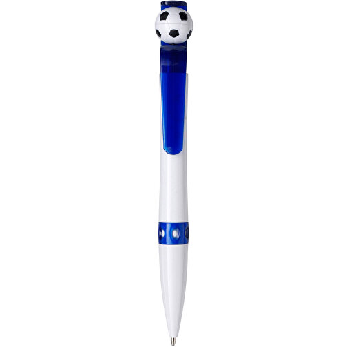 Kugelschreiber Soccer , blau, Plastik, , Bild 1