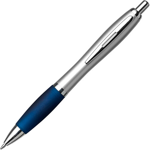 Kugelschreiber Aus Kunststoff Cardiff , dunkelblau, ABS, Plastik, AS, Stahl, 14,00cm (Höhe), Bild 2