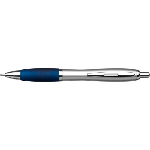 Kugelschreiber Aus Kunststoff Cardiff , dunkelblau, ABS, Plastik, AS, Stahl, 14,00cm (Höhe), Bild 3