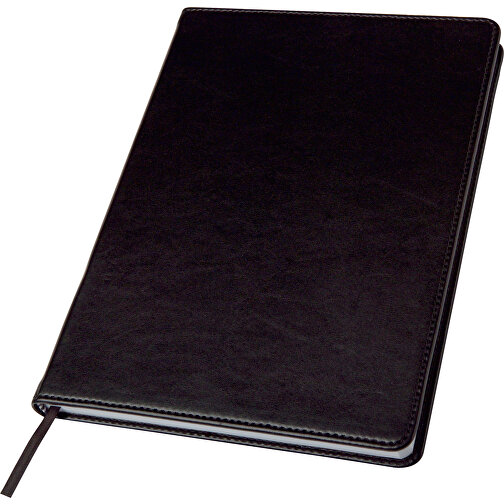 Notizbuch Aus PU Ellis , schwarz, Papier, PU, 22,80cm x 1,60cm x 16,20cm (Länge x Höhe x Breite), Bild 1