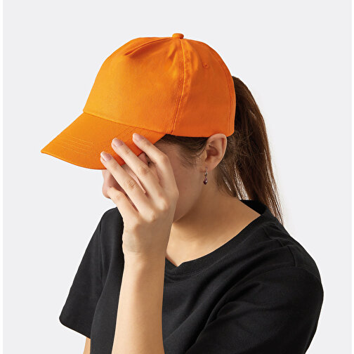 5-Panel-Cap FAVOURITE , orange, 100% Baumwolle, 180 g/m², 1,00cm (Länge), Bild 8