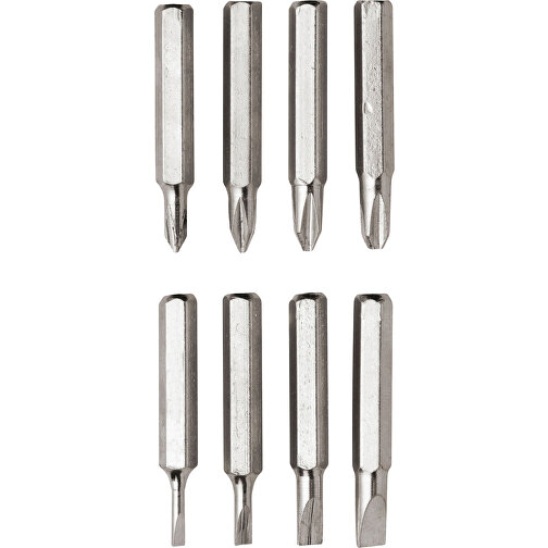 Bit-Set Aus Metall Alyssa , grau, Aluminium, Stahl, 10,80cm x 12,00cm x 2,20cm (Länge x Höhe x Breite), Bild 2