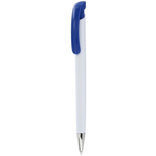 Kugelschreiber BONITA , Ritter-Pen, azurblau/weiss, ABS-Kunststoff, 14,80cm (Länge), Bild 1