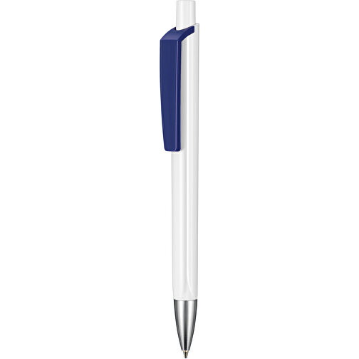 Kugelschreiber TRI-STAR , Ritter-Pen, azurblau/weiß, ABS-Kunststoff, 14,00cm (Länge), Bild 1