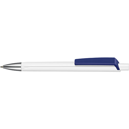 Kugelschreiber TRI-STAR , Ritter-Pen, azurblau/weiß, ABS-Kunststoff, 14,00cm (Länge), Bild 3