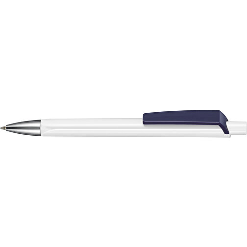 Kugelschreiber TRI-STAR , Ritter-Pen, nachtblau/weiss, ABS-Kunststoff, 14,00cm (Länge), Bild 3