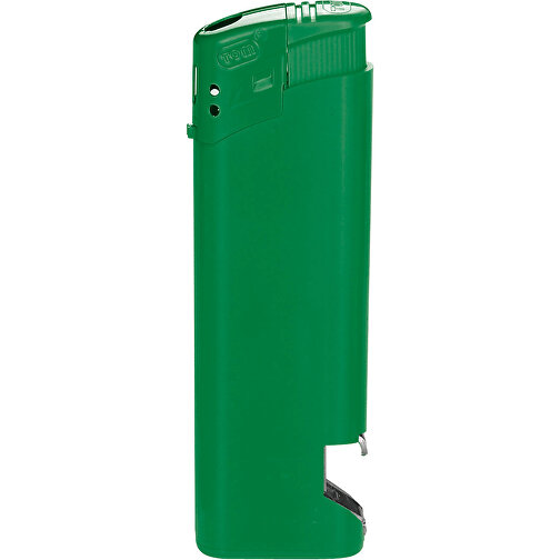 TOM® EB-15 OP 05 Elektronik-Feuerzeug , Tom, vollfarbe grün, AS/ABS, 1,10cm x 8,20cm x 2,50cm (Länge x Höhe x Breite), Bild 1