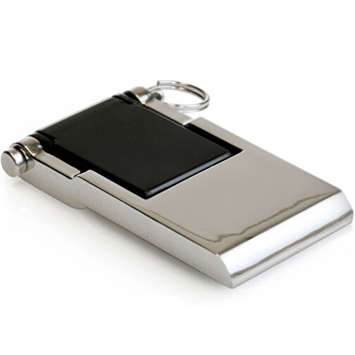 USB-Stick TINY 4GB , Promo Effects MB , silber / schwarz MB , 4 GB , Zinklegierung MB , 3 - 10 MB/s MB , 3,00cm x 0,40cm x 1,60cm (Länge x Höhe x Breite), Bild 2