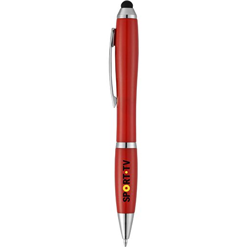 Nash Stylus Kugelschreiber Mit Farbigem Griff Und Schaft , rot, ABS Kunststoff, 13,70cm (Länge), Bild 4