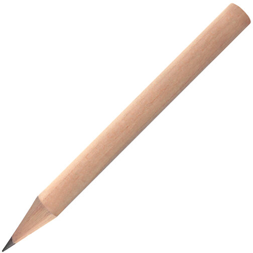 Bleistift, Natur, Rund, Kurz , natur, Holz, 8,50cm x 0,70cm x 0,70cm (Länge x Höhe x Breite), Bild 2