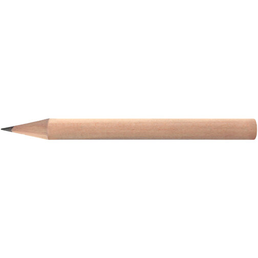 Bleistift, Natur, Rund, Kurz , natur, Holz, 8,50cm x 0,70cm x 0,70cm (Länge x Höhe x Breite), Bild 3