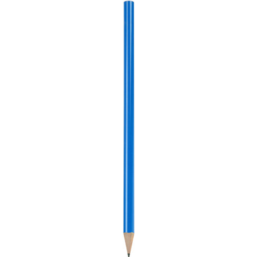 Bleistift, Lackiert, Rund , blau, Holz, 17,50cm x 0,70cm x 0,70cm (Länge x Höhe x Breite), Bild 1