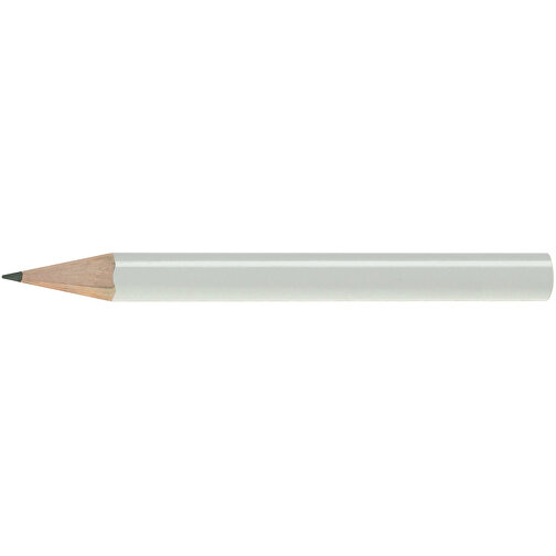 Bleistift, Lackiert, Rund, Kurz , weiß, Holz, 8,50cm x 0,70cm x 0,70cm (Länge x Höhe x Breite), Bild 3