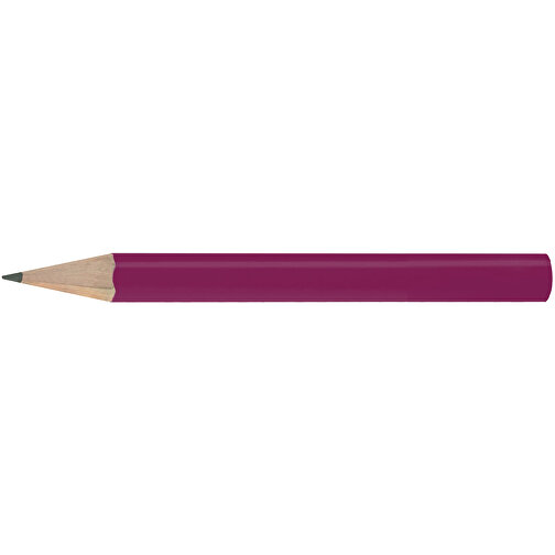 Bleistift, Lackiert, Rund, Kurz , brombeere, Holz, 8,50cm x 0,70cm x 0,70cm (Länge x Höhe x Breite), Bild 3