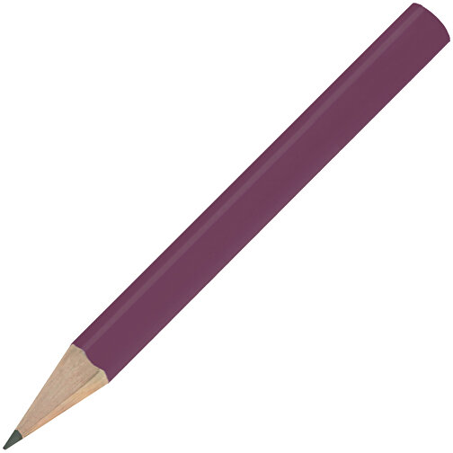 Bleistift, Lackiert, Rund, Kurz , lila, Holz, 8,50cm x 0,70cm x 0,70cm (Länge x Höhe x Breite), Bild 2