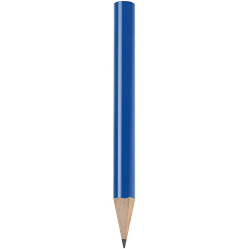 Bleistift, Lackiert, Rund, Kurz , dunkelblau, Holz, 8,50cm x 0,70cm x 0,70cm (Länge x Höhe x Breite), Bild 1