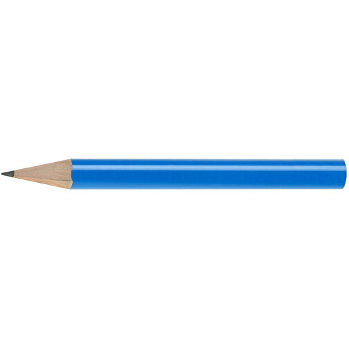 Bleistift, Lackiert, Rund, Kurz , blau, Holz, 8,50cm x 0,70cm x 0,70cm (Länge x Höhe x Breite), Bild 3