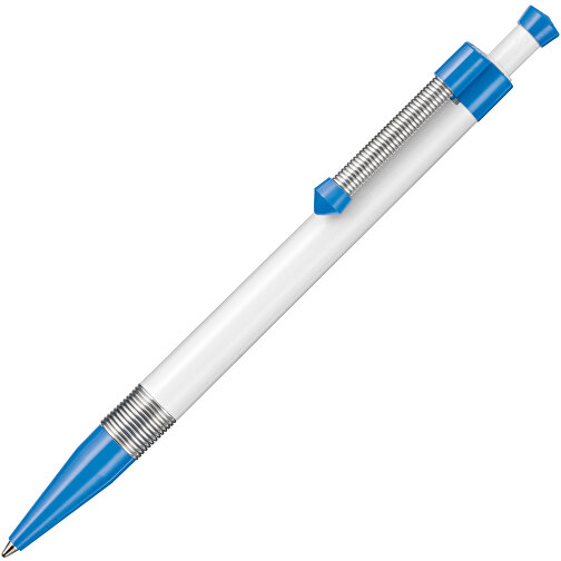 Kugelschreiber Spring SP , Ritter-Pen, himmelblau/weiss, ABS-Kunststoff, 14,10cm (Länge), Bild 2