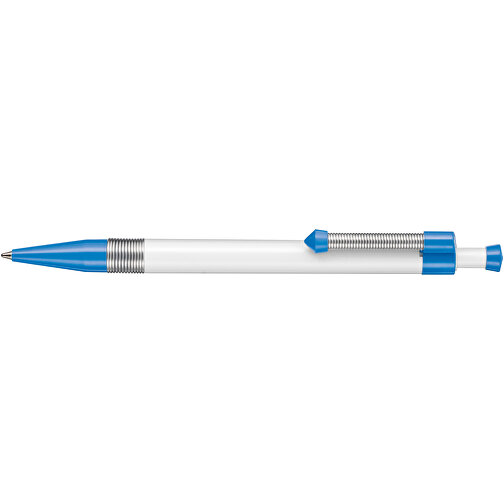 Kugelschreiber Spring SP , Ritter-Pen, himmelblau/weiß, ABS-Kunststoff, 14,10cm (Länge), Bild 3