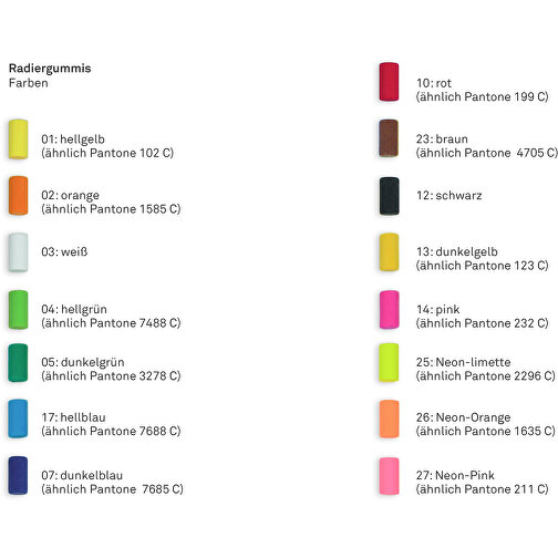 czarny olówek kolorowy, lakierowany, z gumka, okragly, Obraz 2