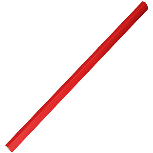 Zimmermannsbleistift, 24 Cm, Eckig-oval , rot, Holz, 24,00cm x 0,70cm x 1,20cm (Länge x Höhe x Breite), Bild 2