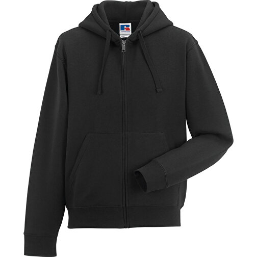 Authentic Zipped Hooded Sweat , Russell, schwarz, 80 % Baumwolle, 20 % Polyester, XL, , Bild 1