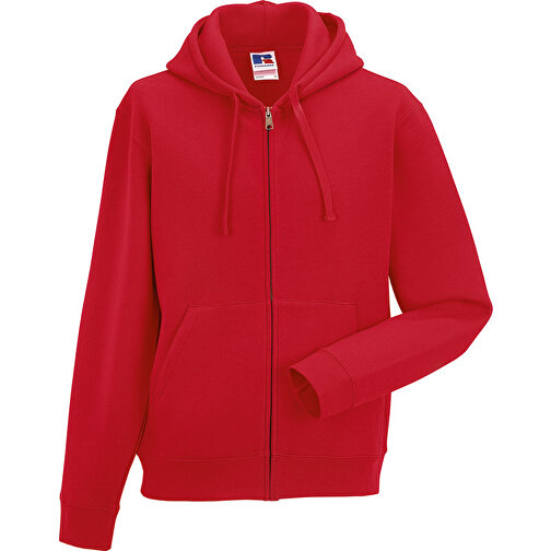 Authentic Zipped Hooded Sweat , Russell, rot, 80 % Baumwolle, 20 % Polyester, 2XL, , Bild 1